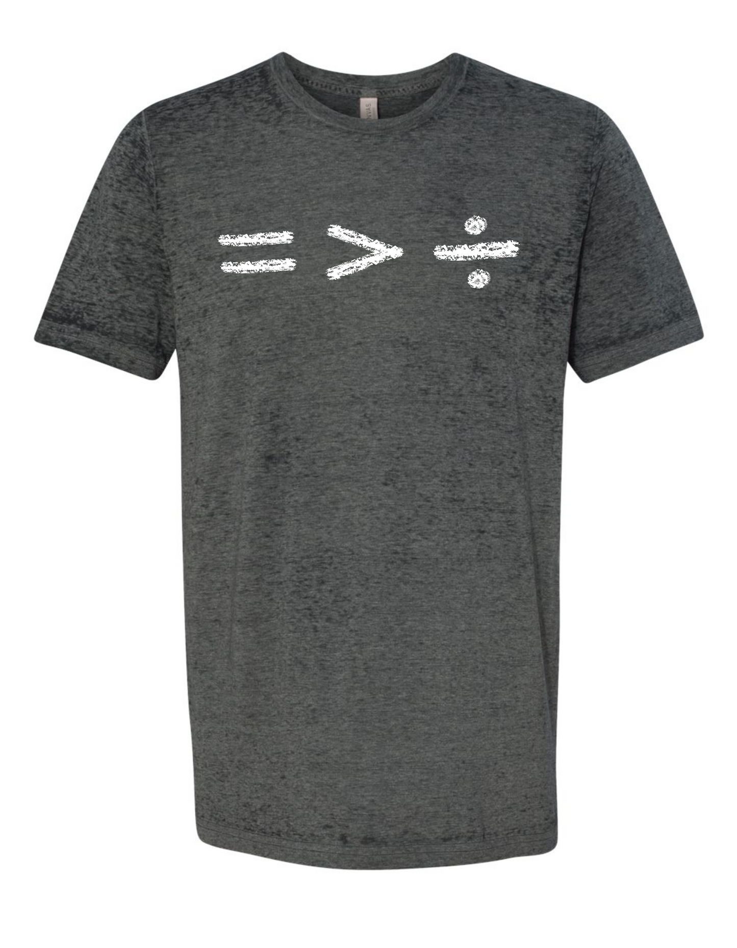 Equality is greater Black Acid Wash Tee
