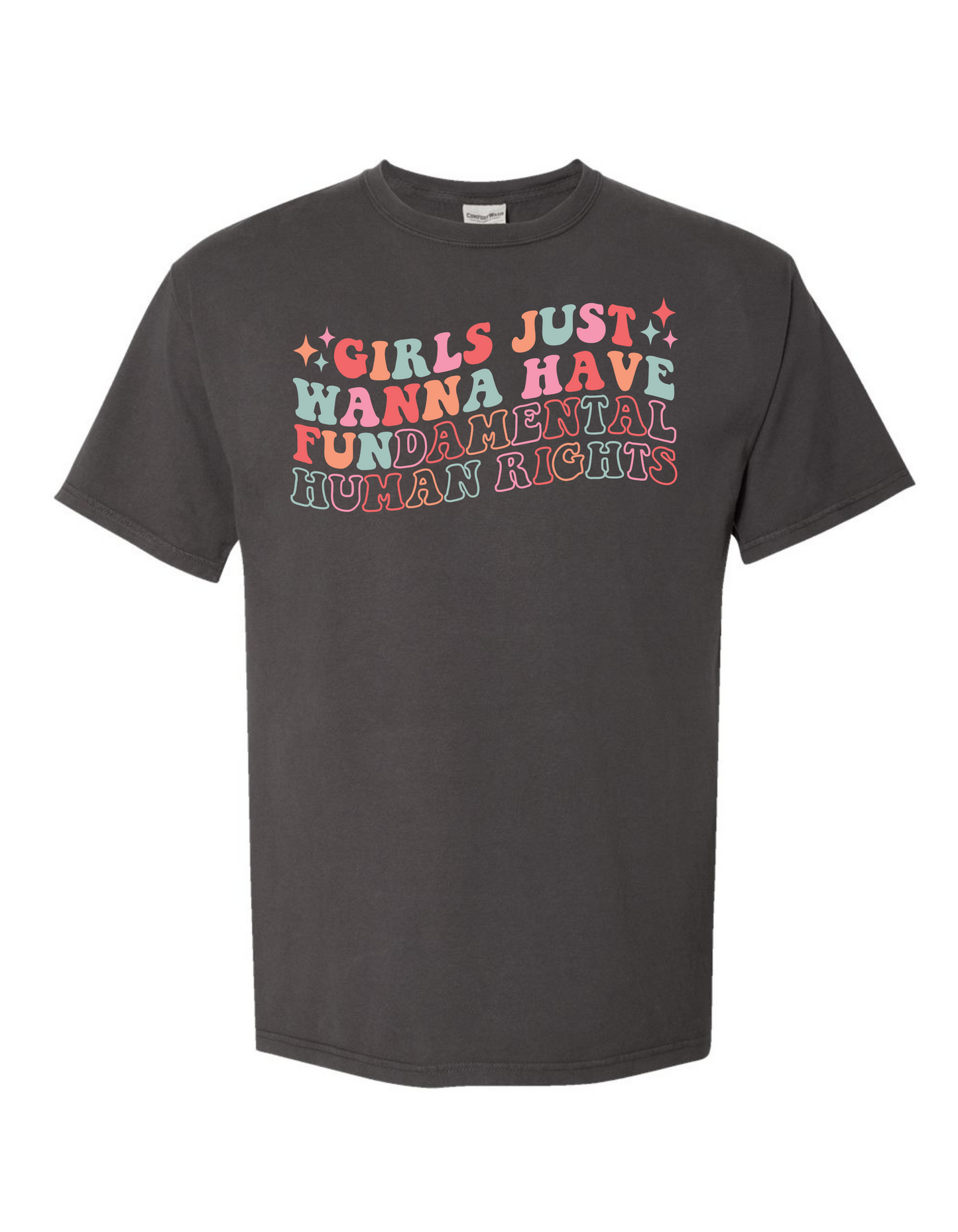 Girls Fundamental Rights graphite tee