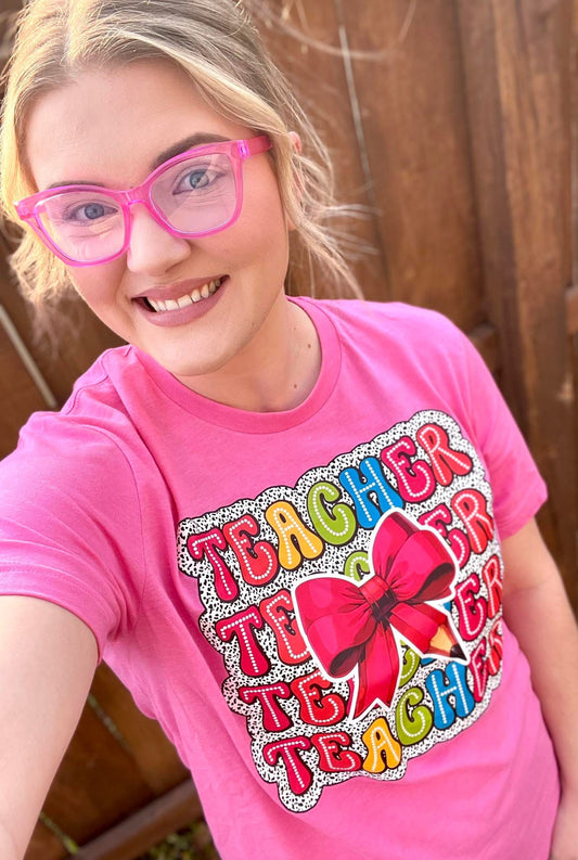 Teacher Charity Pink Tee