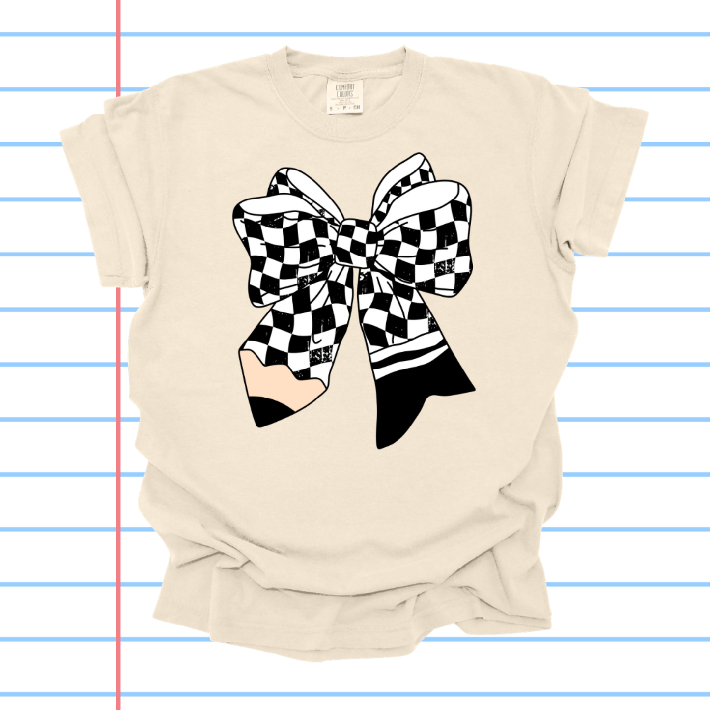 Checkered Pencil Bow