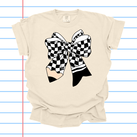Checkered Pencil Bow
