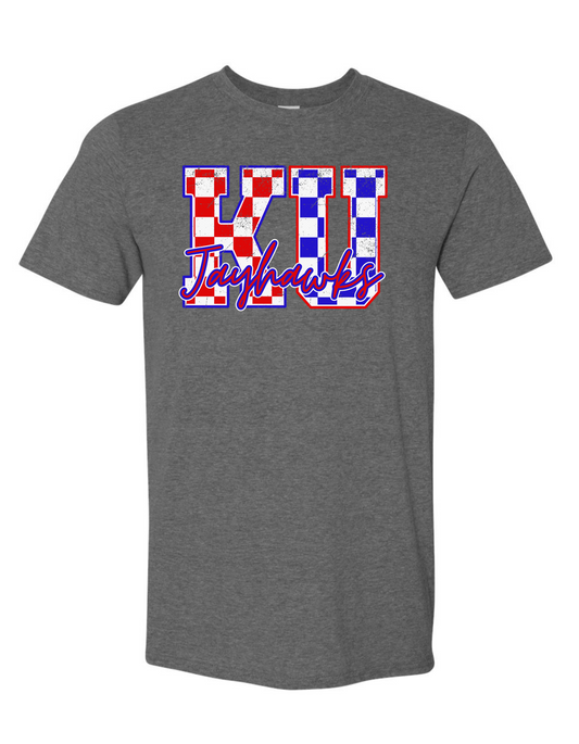 Checkered KU Tee