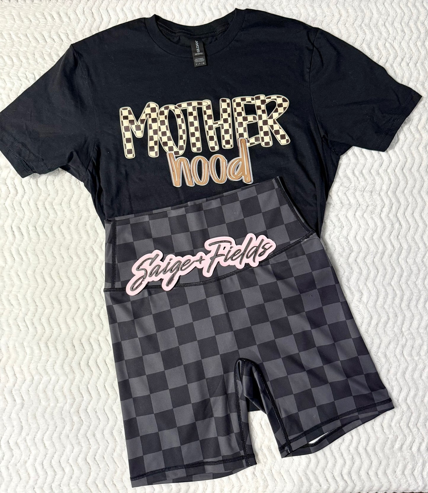 Checkered Motherhood Tee