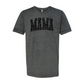 Leopard MAMA Black Acid Wash Tee