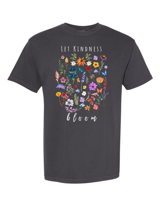 Let Kindness Bloom Graphite Tee