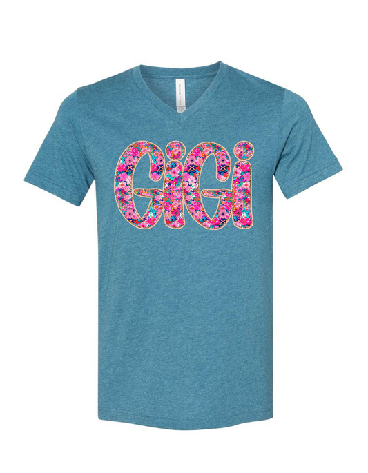GIGI Floral V-Neck Tee