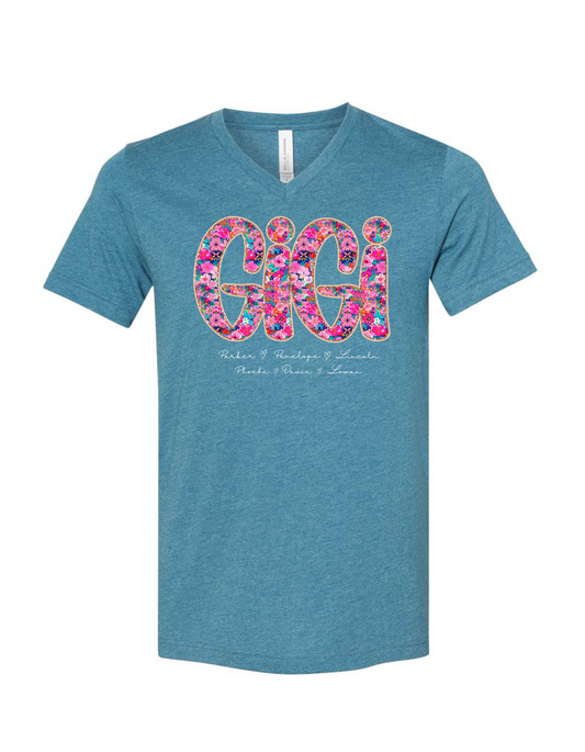GIGI Floral V-Neck Tee