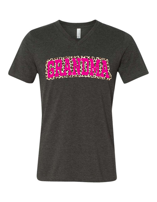 Grandma Cheetah V-Neck Tee