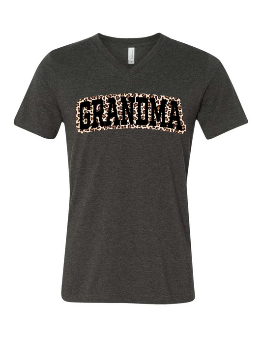 Grandma Cheetah V-Neck Tee