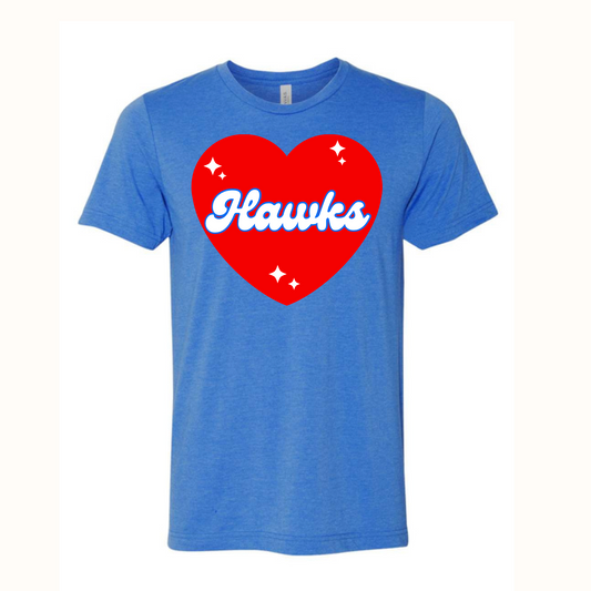 HAWKS Heather Blue Tee